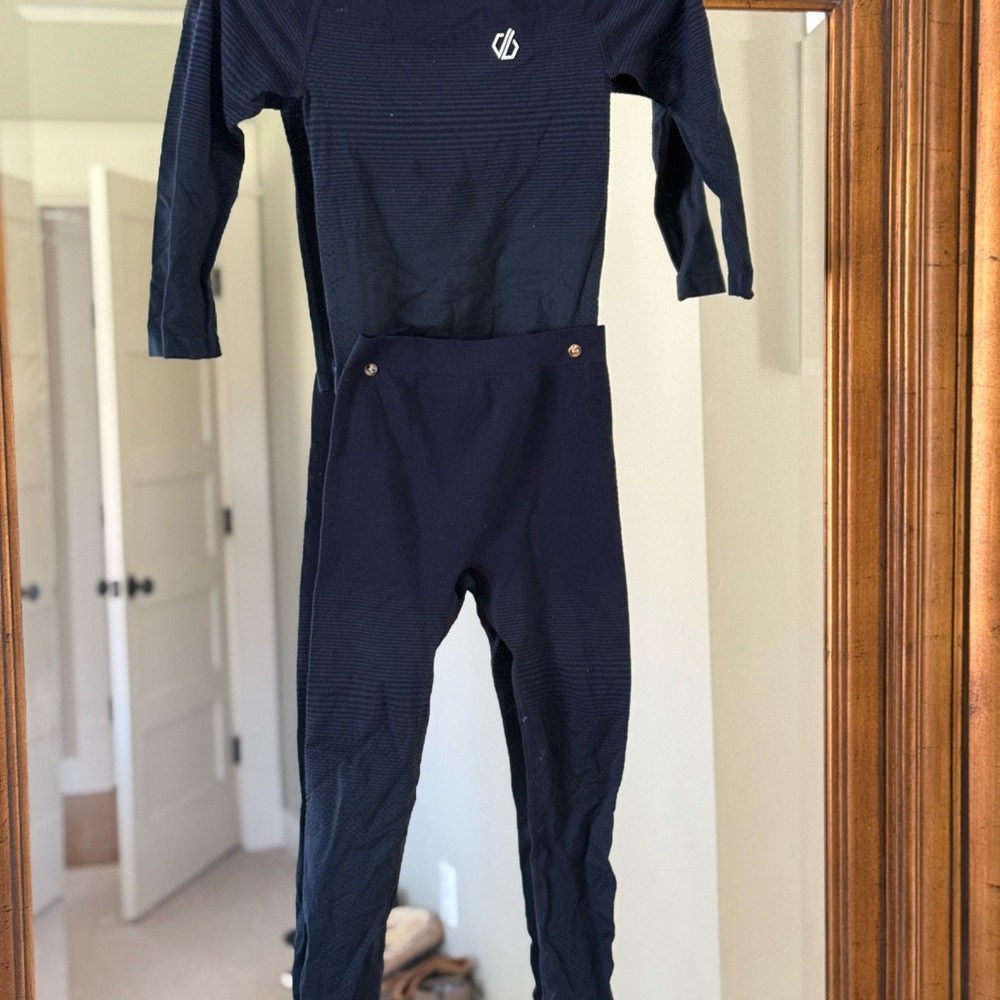 Navy Two Piece Base Layer for Kids